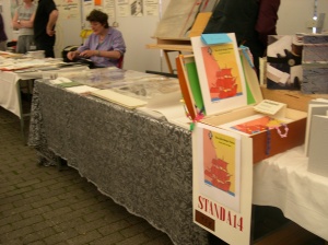 My Dad´s book alongside handcrafted books from the Netherlands @Francesca